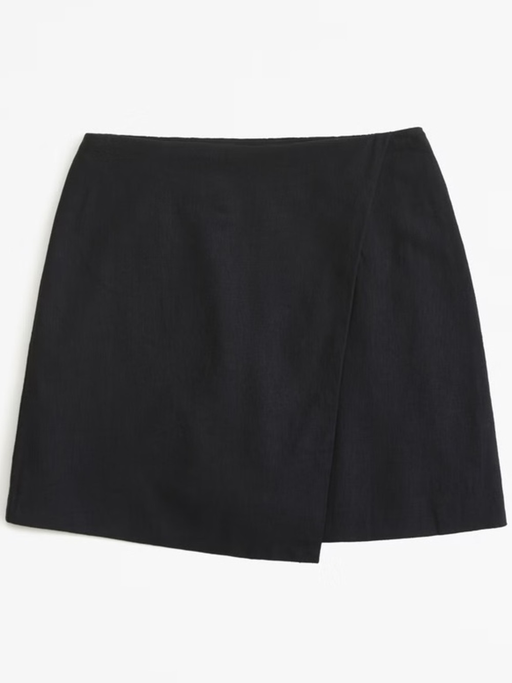 Abercrombie Linen Black Wrap Mini Skirt
